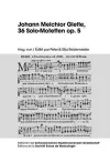 Johann Melchior Gletle, 36 Solo-Motetten Op. 5 cover