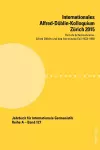 Internationales Alfred-Doeblin-Kolloquium Zuerich 2015 cover