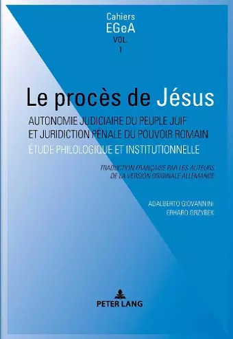 Le Procès de Jésus cover
