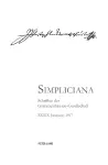 Simpliciana XXXIX (2017) cover