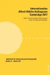 Internationales Alfred-Doeblin-Kolloquium Cambridge 2017 cover