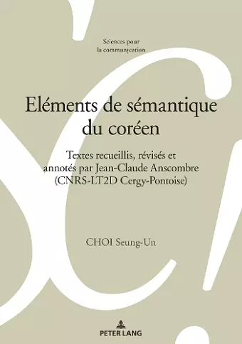 Eléments de Sémantique Du Coréen cover