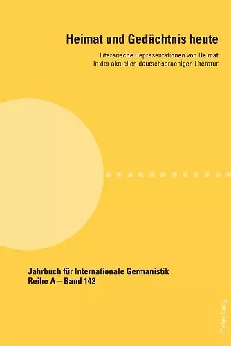 Heimat und Gedaechtnis heute cover