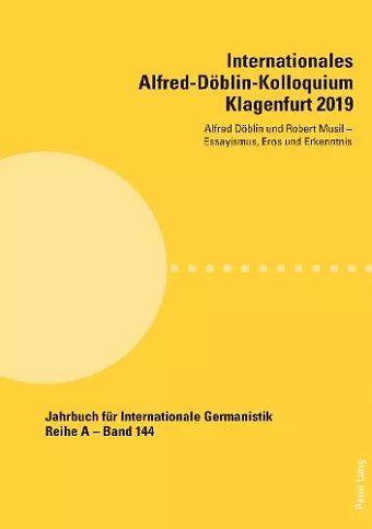 Internationales Alfred-Doeblin-Kolloquium Klagenfurt 2019 cover