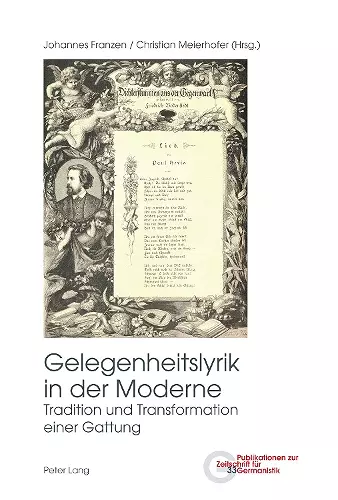 Gelegenheitslyrik in der Moderne cover