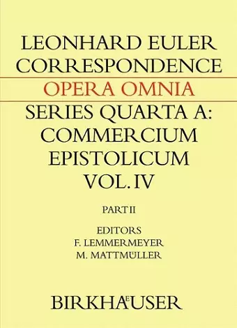 Correspondence of Leonhard Euler with Christian Goldbach cover