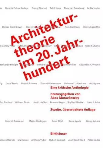 Architekturtheorie im 20. Jahrhundert cover