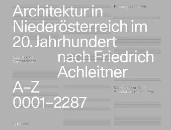 Architektur in Niederösterreich im 20. Jahrhundert nach Friedrich Achleitner cover