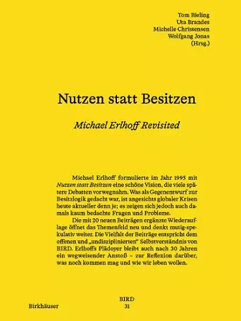 Nutzen statt Besitzen cover