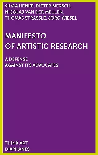 Manifesto of Artistic Research cover