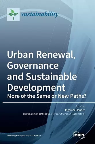 Urban Renewal, Governance and Sustainable Development cover