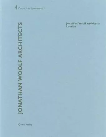 Jonathan Woolf Architects - London: De aedibus international cover