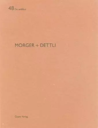 Morger + Dettli cover