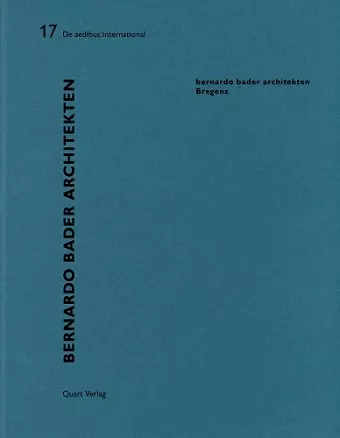 Bernardo Bader Architekten - Bregenz cover