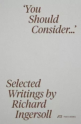 You Should Consider… cover