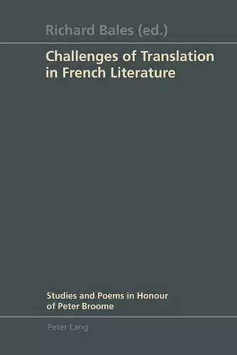 Challenges of Translation in French Literature cover