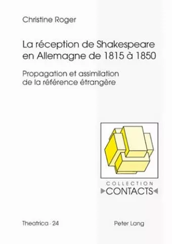 La Réception de Shakespeare En Allemagne de 1815 À 1850 cover