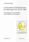 La Réception de Shakespeare En Allemagne de 1815 À 1850 cover