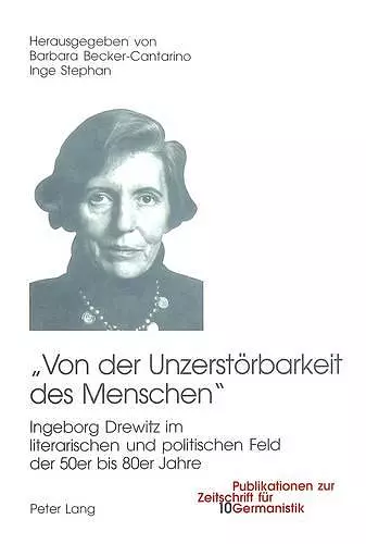 «Von Der Unzerstoerbarkeit Des Menschen» cover