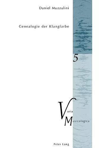 Genealogie der Klangfarbe cover