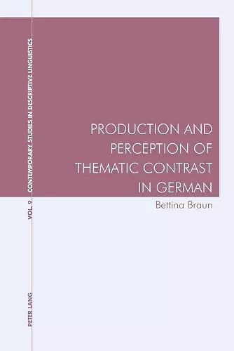 Production and Perception of Thematic Contrast in German cover