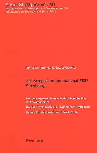 33e Symposium International FESF Strasbourg cover