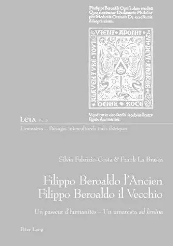 Filippo Beroaldo l'Ancien - Filippo Beroaldo Il Vecchio cover