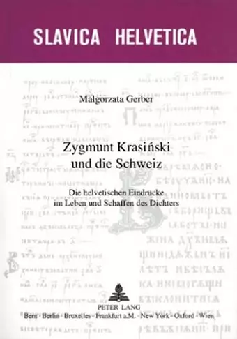 Zygmunt Krasiński Und Die Schweiz cover