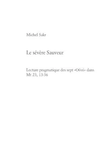 Le sévère Sauveur cover