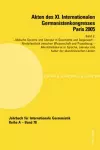 Akten Des XI. Internationalen Germanistenkongresses Paris 2005- «Germanistik Im Konflikt Der Kulturen» cover