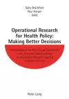 Operational Research for Health Policy: Making Better Decisions cover