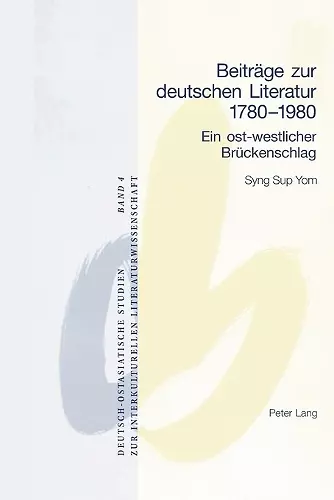 Beitraege zur deutschen Literatur 1780-1980 cover