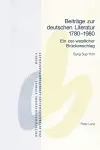 Beitraege zur deutschen Literatur 1780-1980 cover