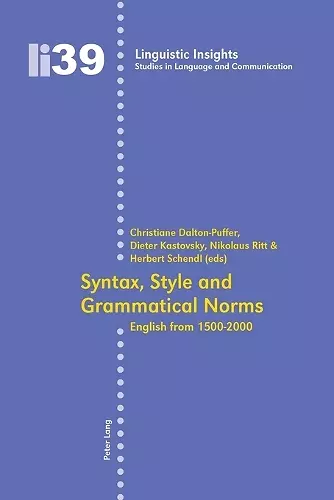 Syntax, Style and Grammatical Norms cover