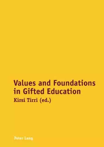 Values and Foundations in Gifted Education cover