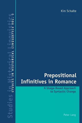 Prepositional Infinitives in Romance cover