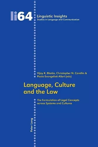 Language, Culture and the Law cover