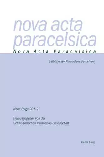 Nova ACTA Paracelsica 20/21 cover