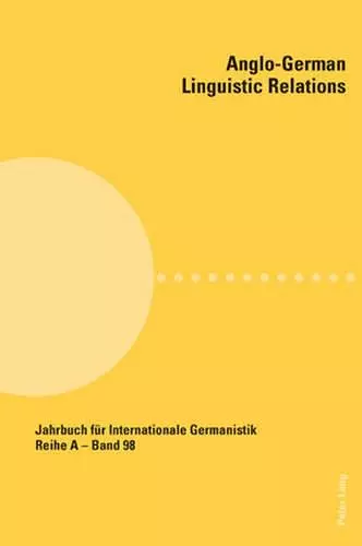 Anglo-German Linguistic Relations cover