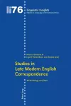 Studies in Late Modern English Correspondence cover