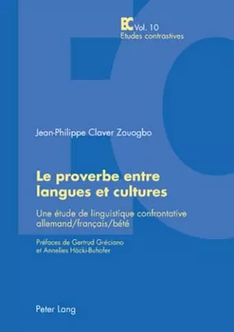 Le Proverbe Entre Langues Et Cultures cover