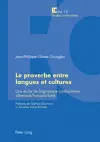 Le Proverbe Entre Langues Et Cultures cover