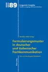 Formulierungsmuster in Deutscher Und Italienischer Fachkommunikation cover
