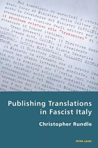 Publishing Translations in Fascist Italy cover