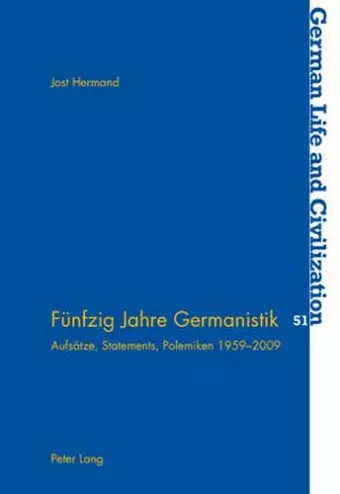 Fuenfzig Jahre Germanistik cover