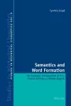 Semantics and Word Formation cover