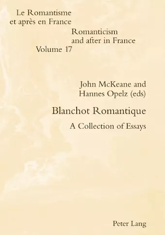 Blanchot Romantique cover