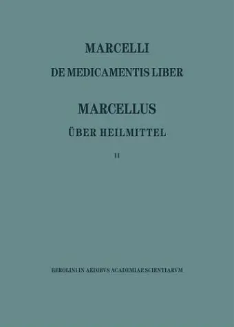 Marcellus/Ueber Heilmittel cover