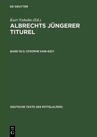 Albrechts Juengere Titurel cover