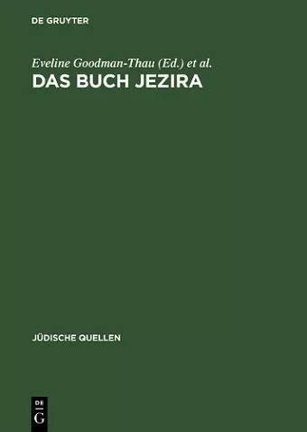 Das Buch Jezira - Sefer Jezira cover